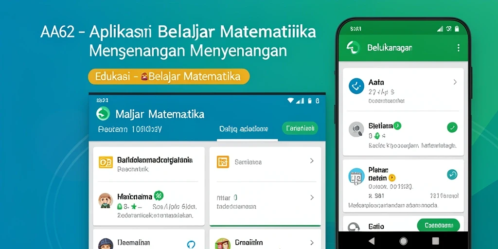 Tampilan antarmuka interaktif AA62 untuk Belajar Matematika.