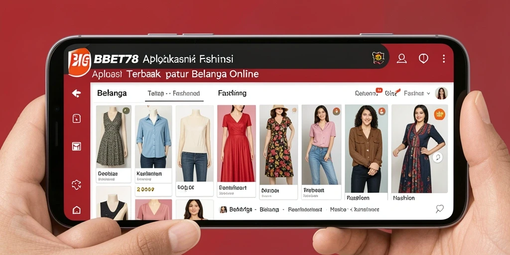 Tampilan antarmuka aplikasi BIGBET78 dengan koleksi fashion menarik.