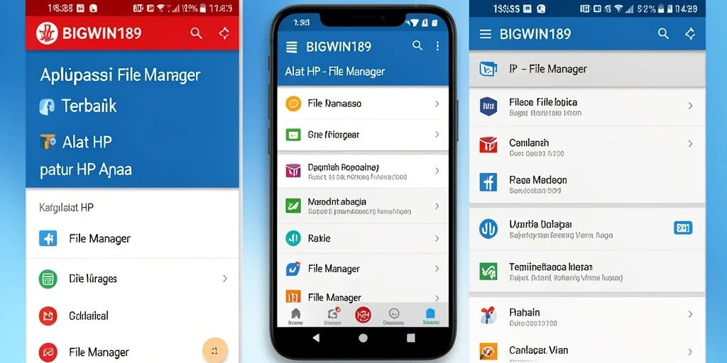 Tampilan antarmuka aplikasi File Manager BIGWIN189 yang mudah digunakan.