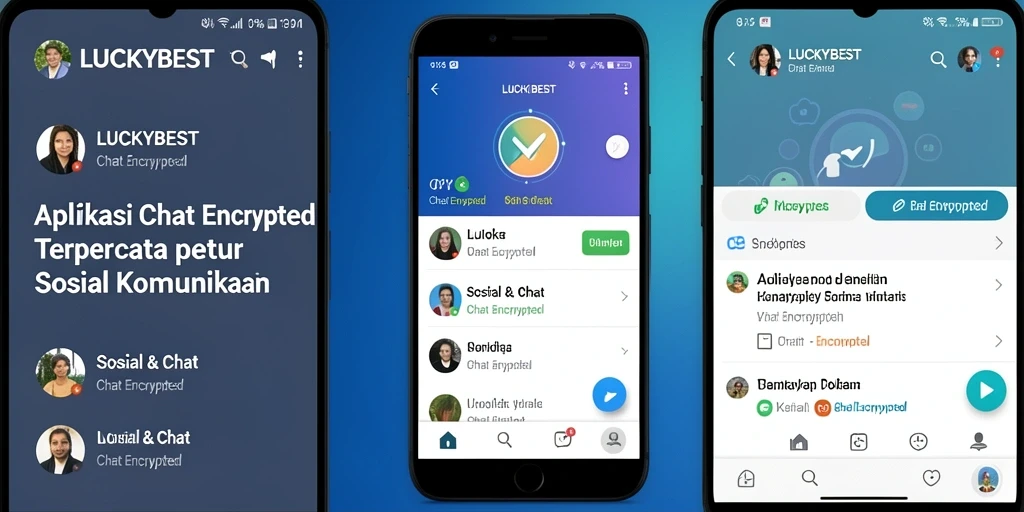 Tampilan antarmuka LUCKYBEST yang sederhana dan fungsional untuk Chat Encrypted.