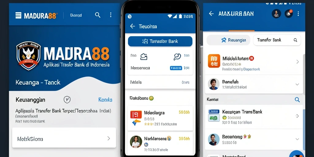 Tampilan antarmuka MADURA88 yang memudahkan pengguna dalam melakukan transfer bank.