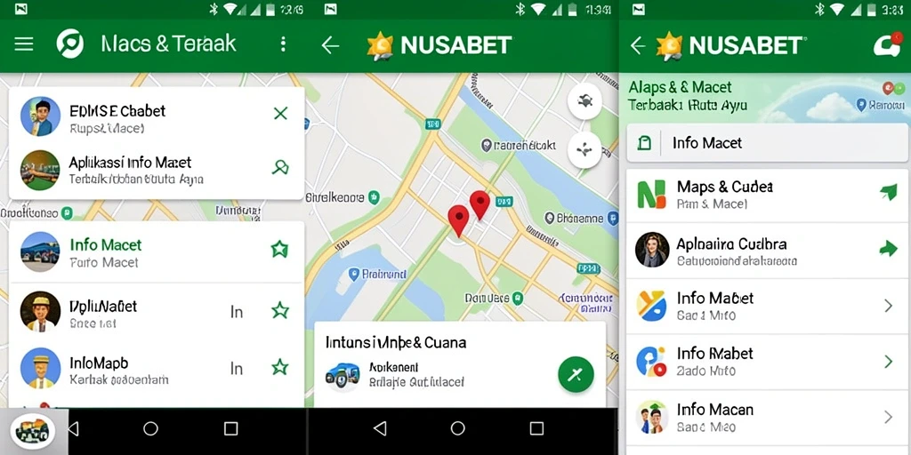 Screenshot utama NUSABET menampilkan informasi kemacetan terbaru.