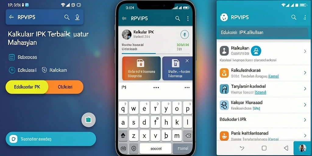 Tampilan antarmuka RPVIP5 untuk Kalkulator IPK yang menarik dan sederhana.