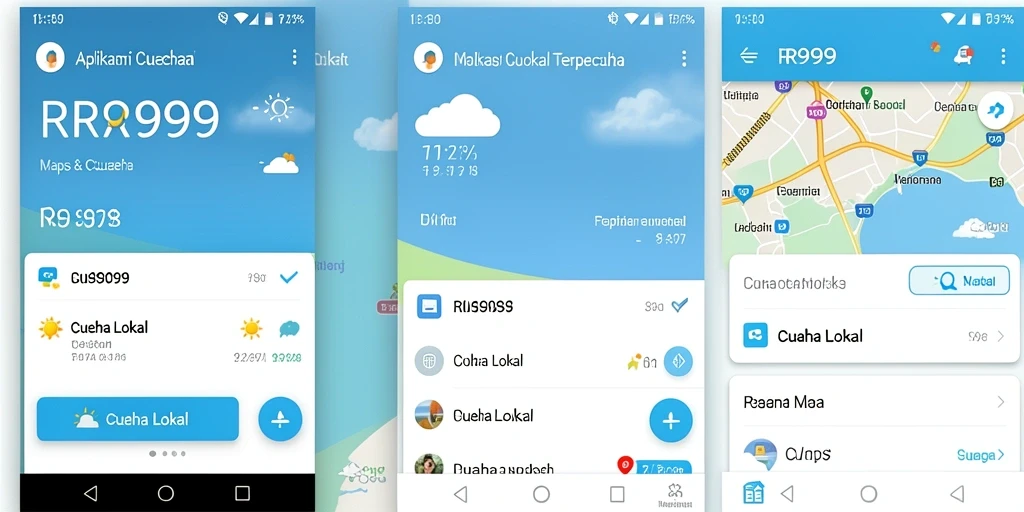 Tampilan utama aplikasi Cuaca Lokal RR999 yang informatif dan mudah digunakan.