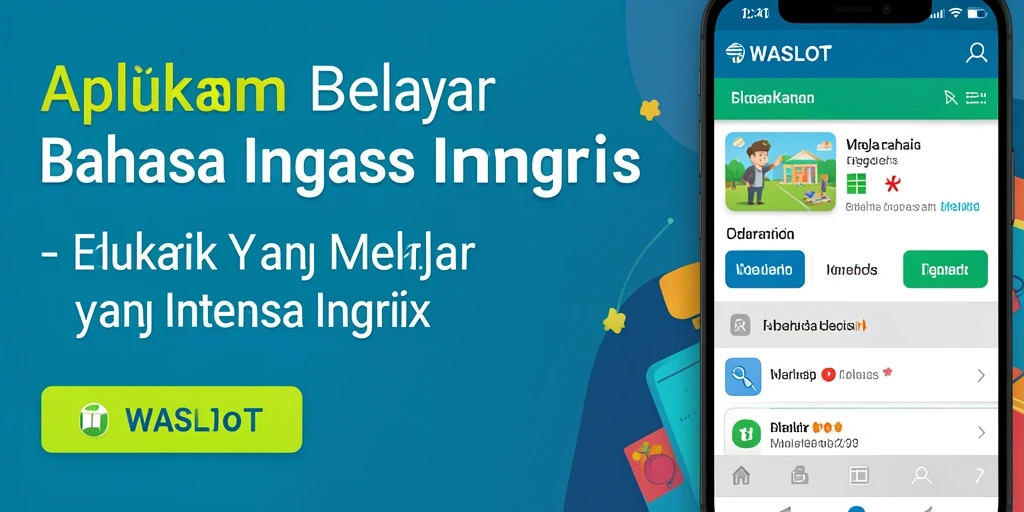 Tampilan antarmuka aplikasi WASLOT untuk belajar bahasa Inggris.