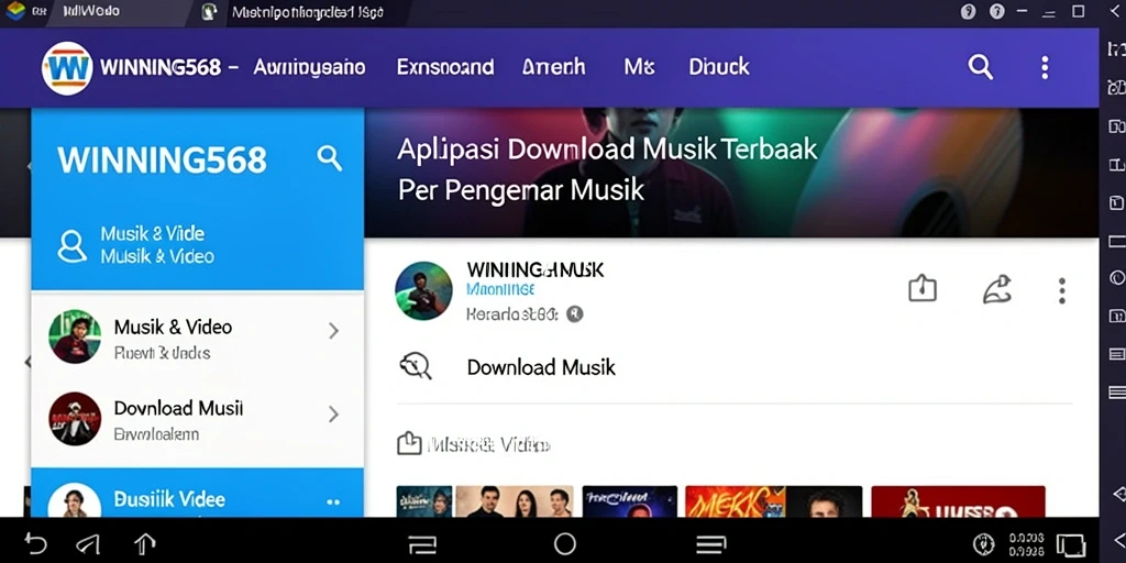 Antarmuka aplikasi WINNING568 yang sederhana dan fungsional.