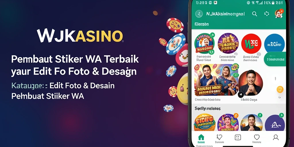 Tampilan antarmuka WJKASINO untuk membuat stiker yang beragam dan menarik.